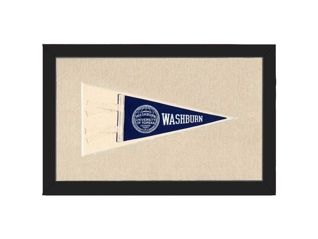 Americana Memories Vintage Pennants and Memorabilia Vintage Washburn University Pennant