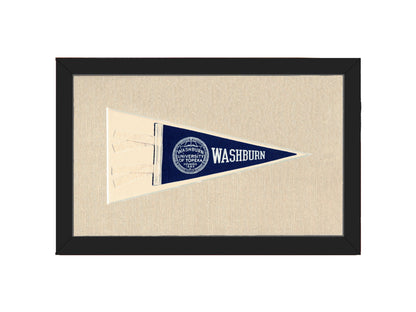Americana Memories Vintage Pennants and Memorabilia Vintage Washburn University Pennant