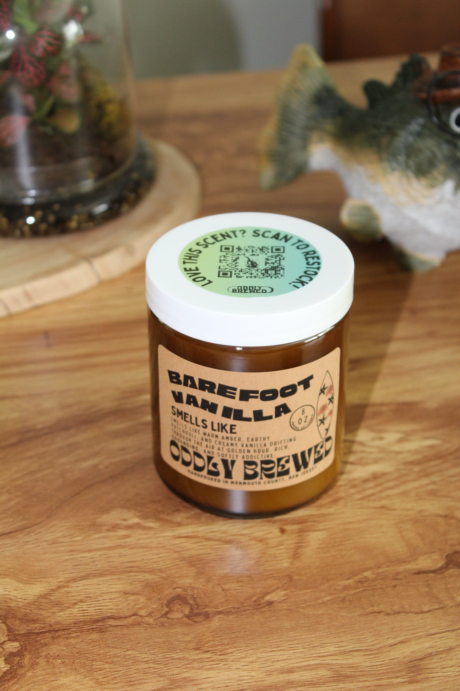 Oddly Brewed Candles Barefoot Vanilla soy candle