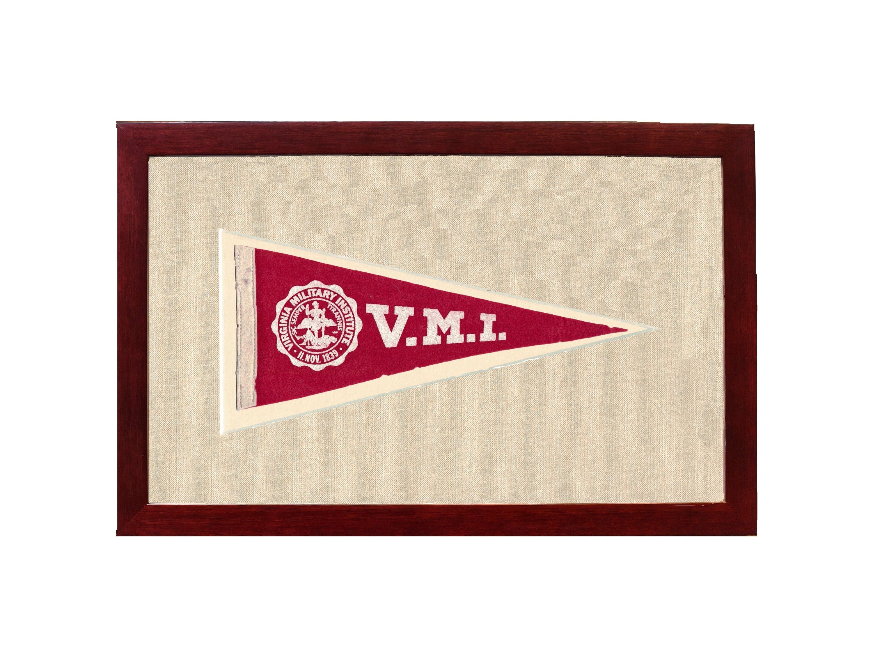 Americana Memories Vintage Pennants and Memorabilia Vintage Virginia Military Institute Pennant