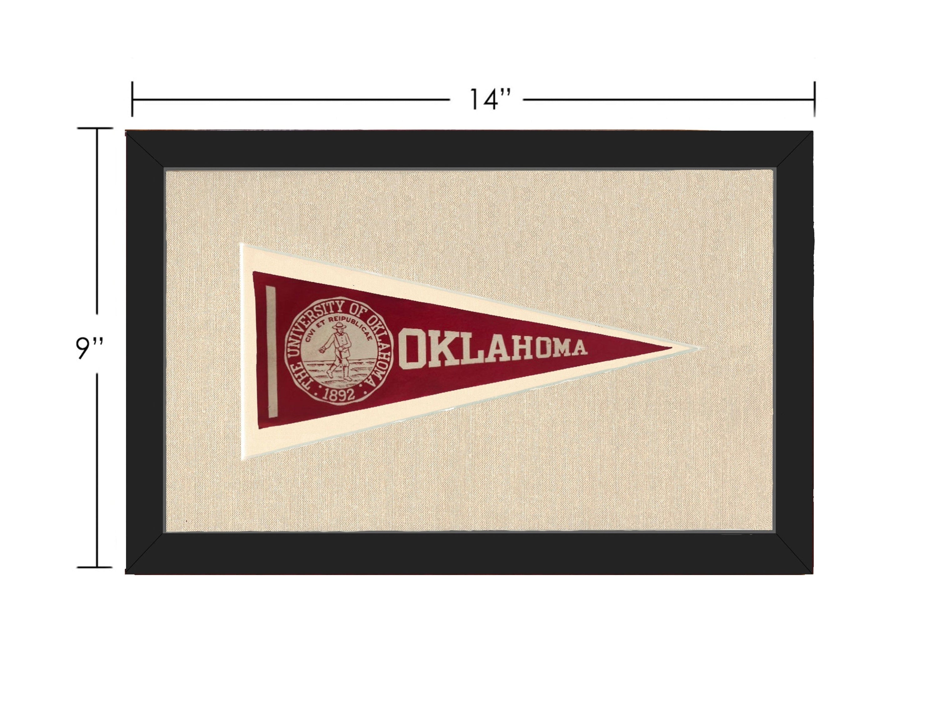Americana Memories Vintage Pennants and Memorabilia Vintage University of Oklahoma Pennant