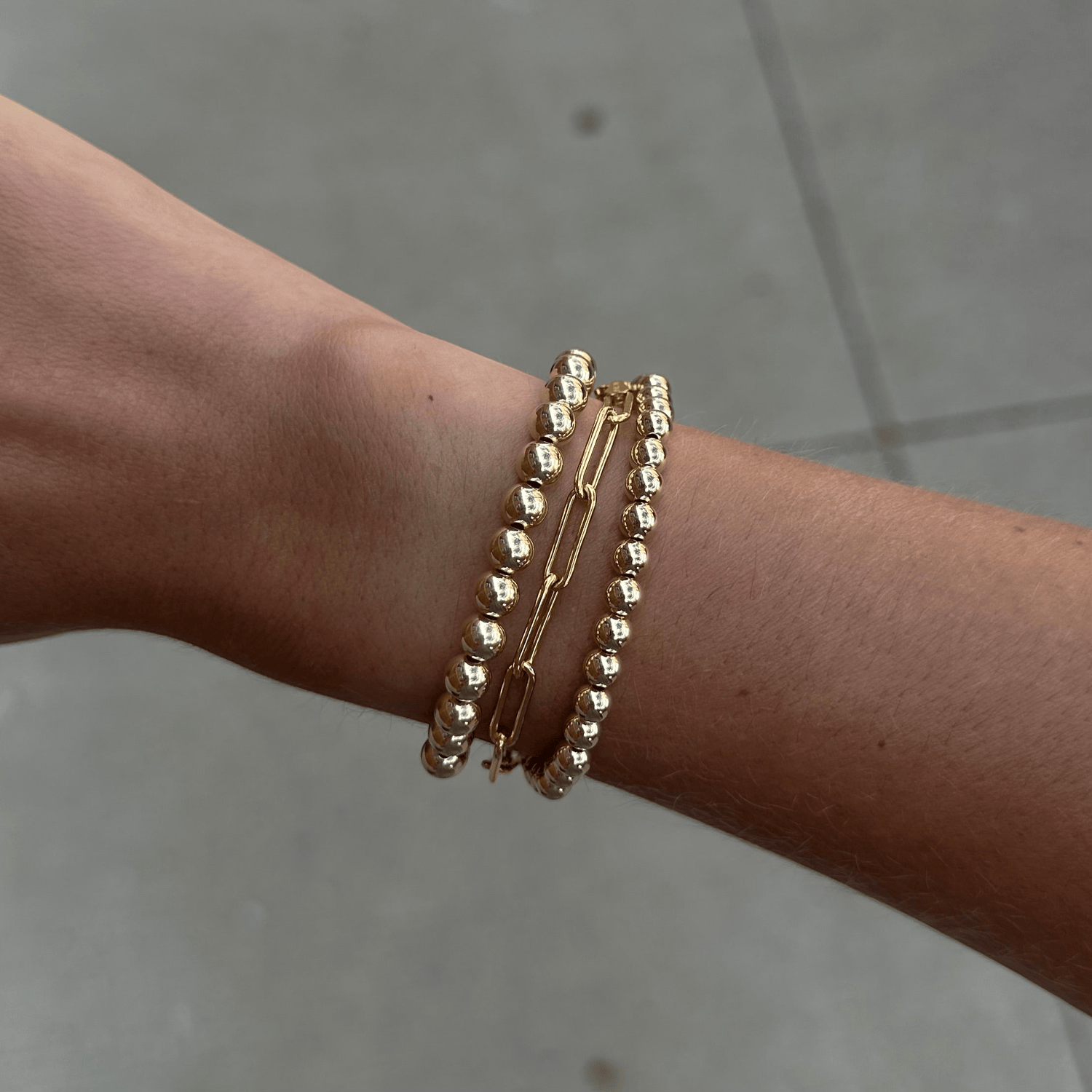 Cuffed by Nano LLC Chunky Paperclip + Juno Bracelet Triple Stack