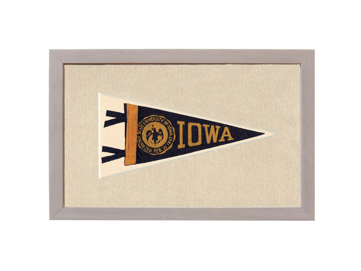 Americana Memories Vintage Pennants and Memorabilia Vintage University of Iowa Pennant