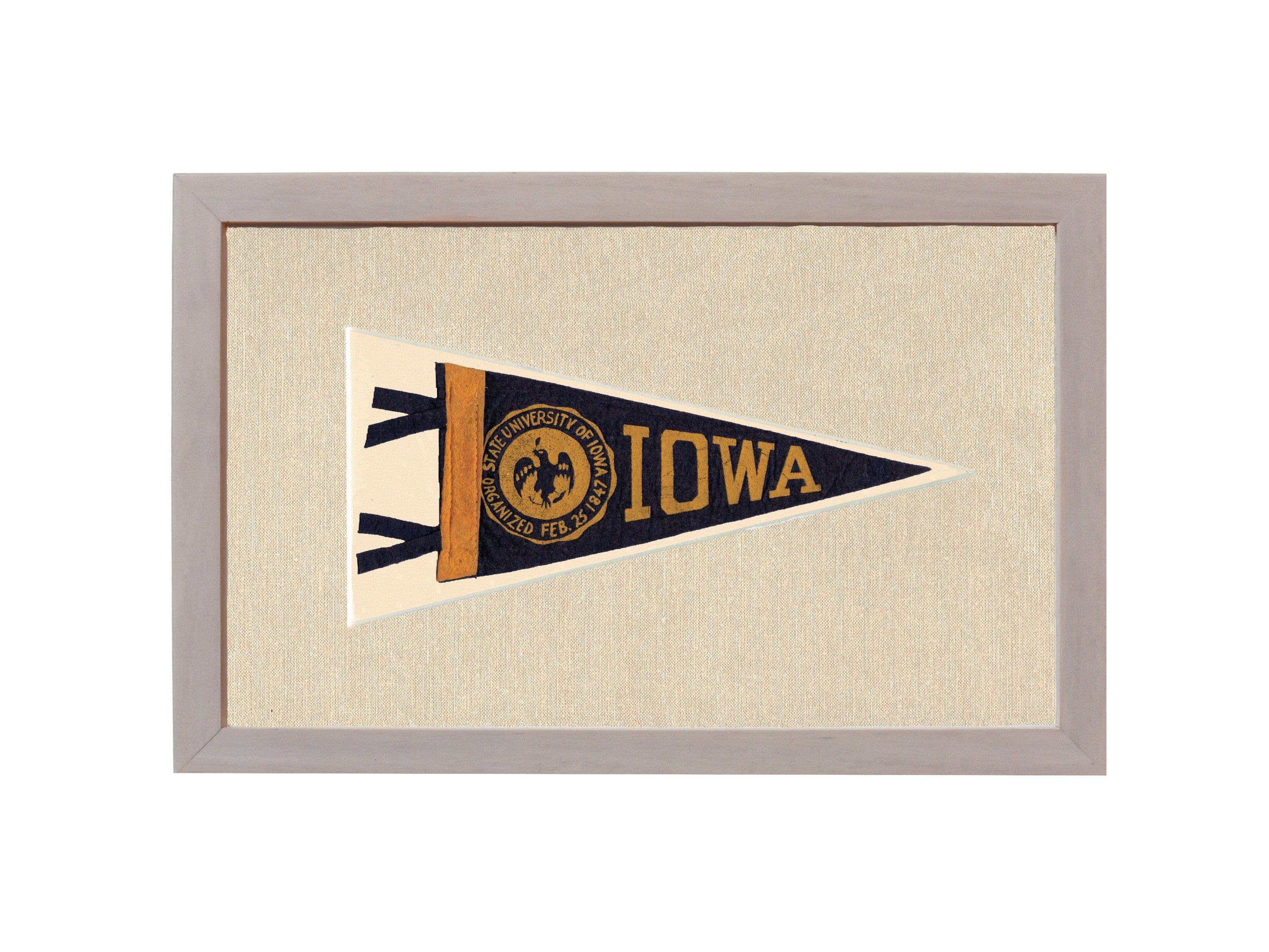 Americana Memories Vintage Pennants and Memorabilia Vintage University of Iowa Pennant