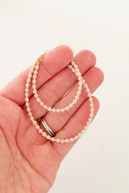 14k Gold-Filled Blush &amp; Gold Layer Bracelet