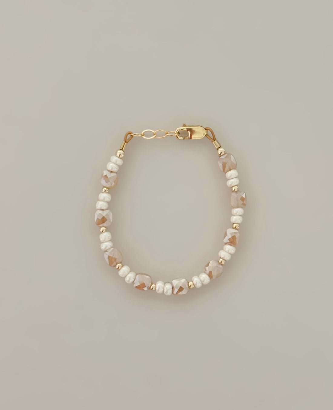 Gold &amp; cream shimmer bracelet