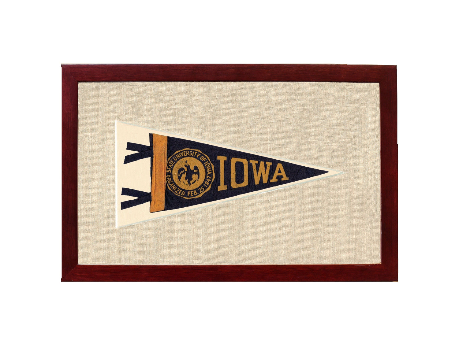 Americana Memories Vintage Pennants and Memorabilia Vintage University of Iowa Pennant