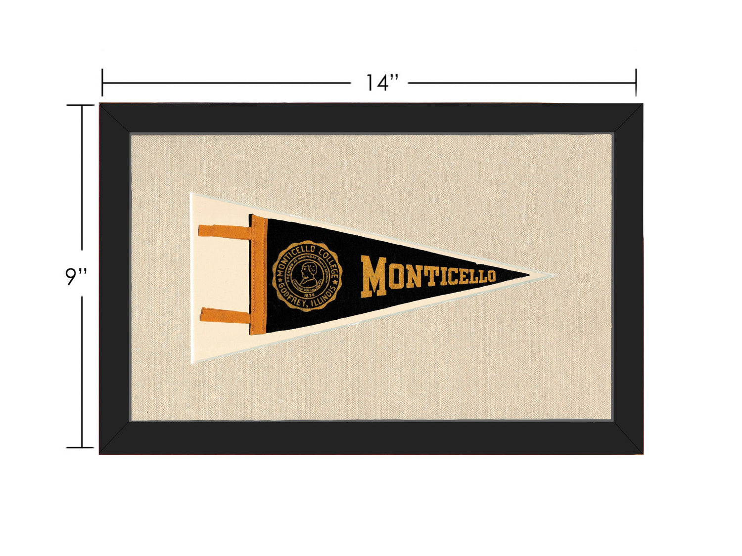 Vintage Monticello College Pennant