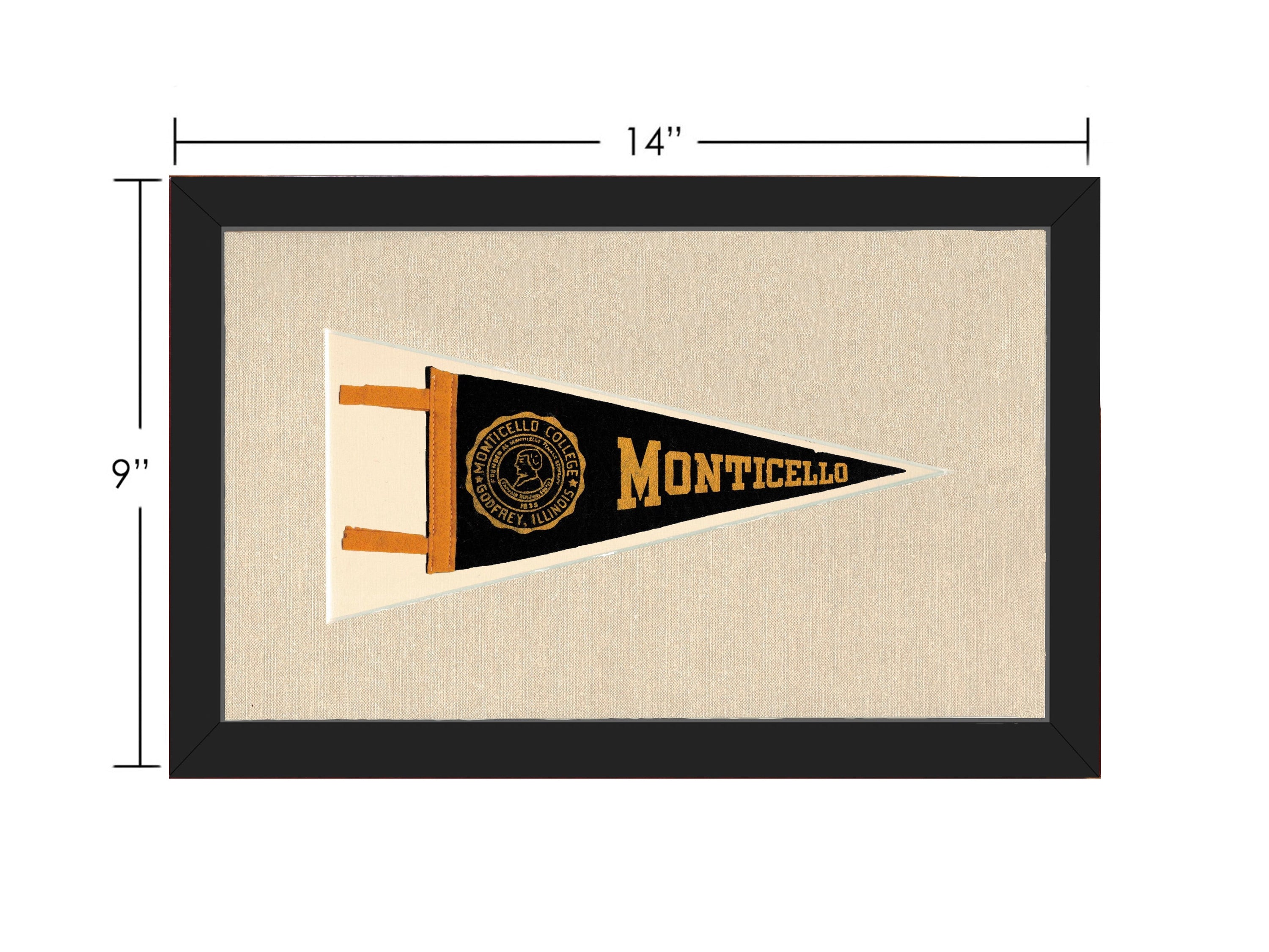 Vintage Monticello College Pennant