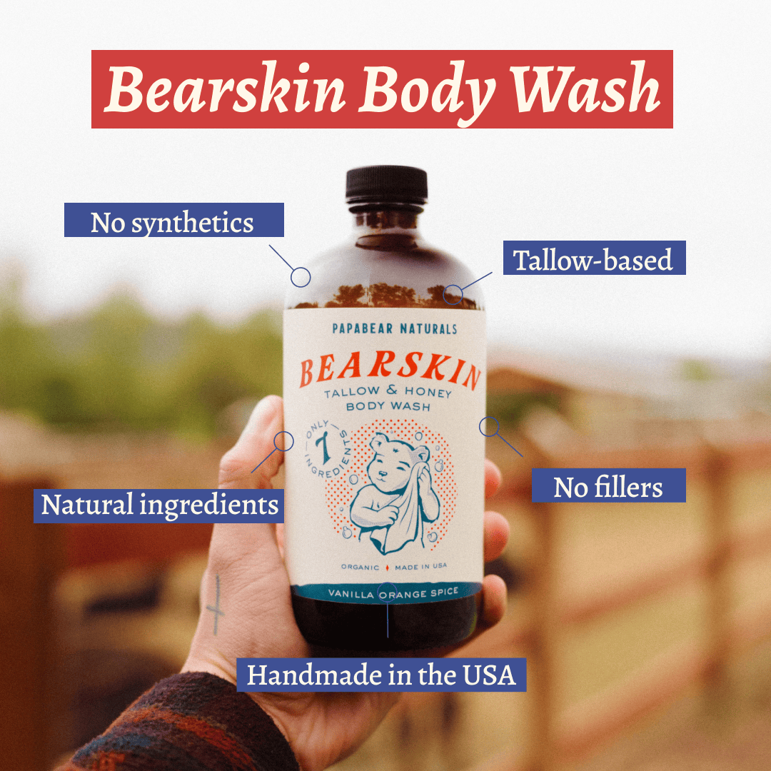 PapaBear Naturals Papabear Bearskin Body Wash 16 oz