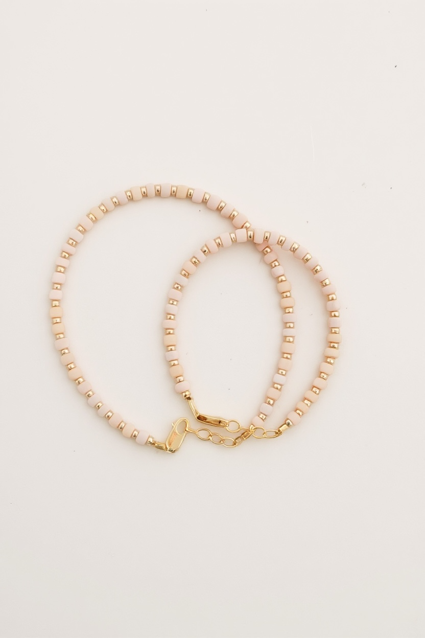 14k Gold-Filled Blush &amp; Gold Layer Bracelet