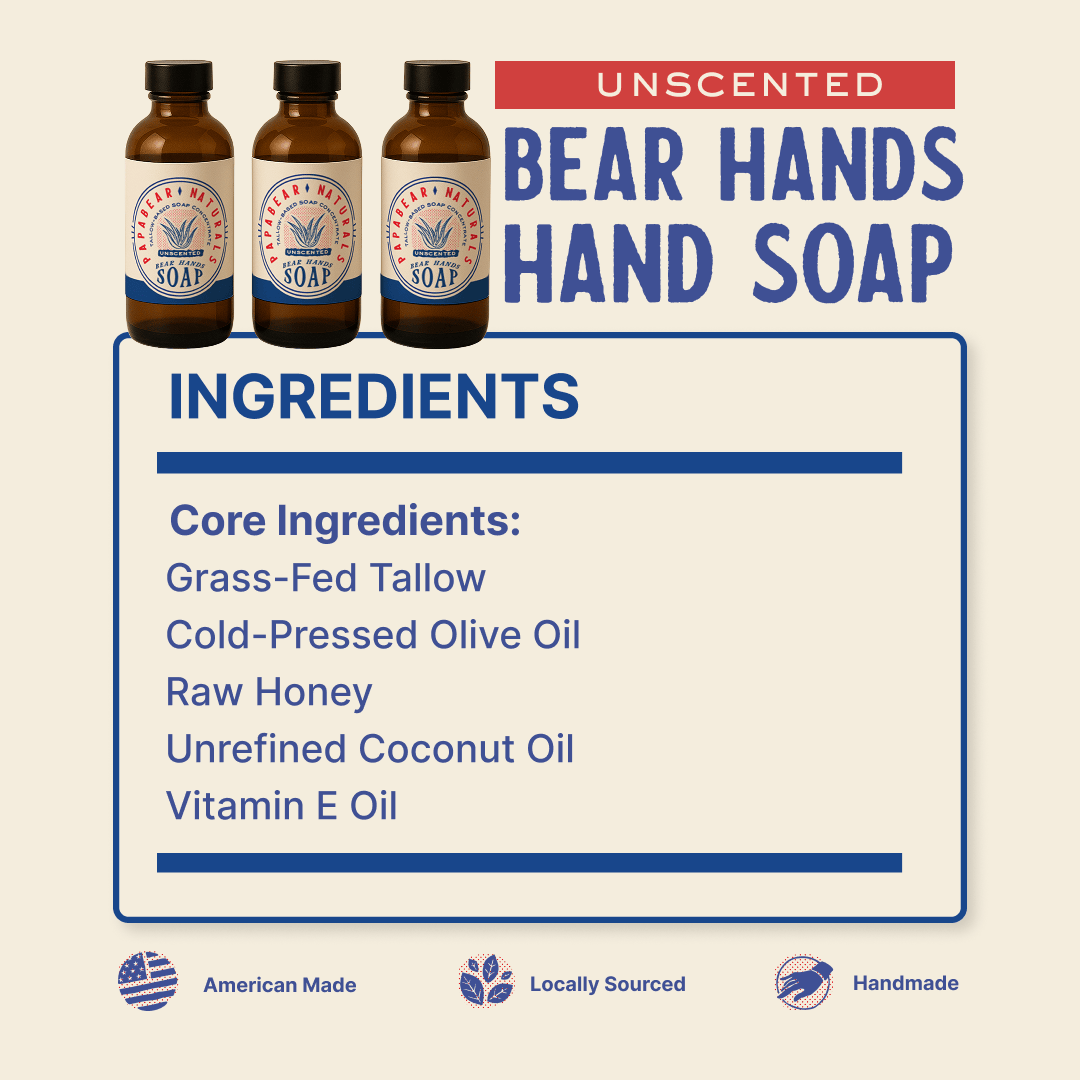 PapaBear Naturals Bear Hands Soap - 1 oz (3 Pack)