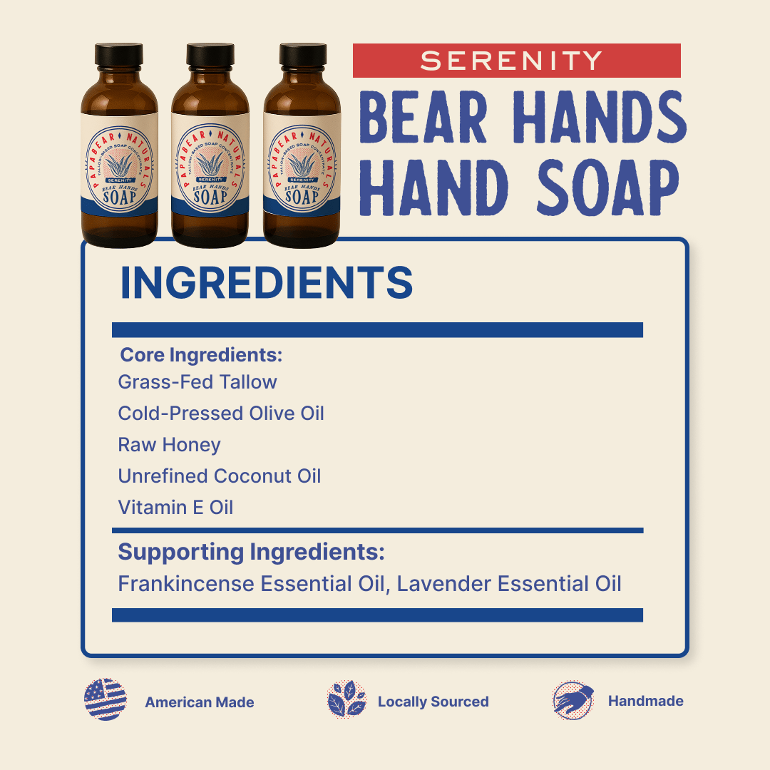 PapaBear Naturals Bear Hands Soap - 1 oz (3 Pack)