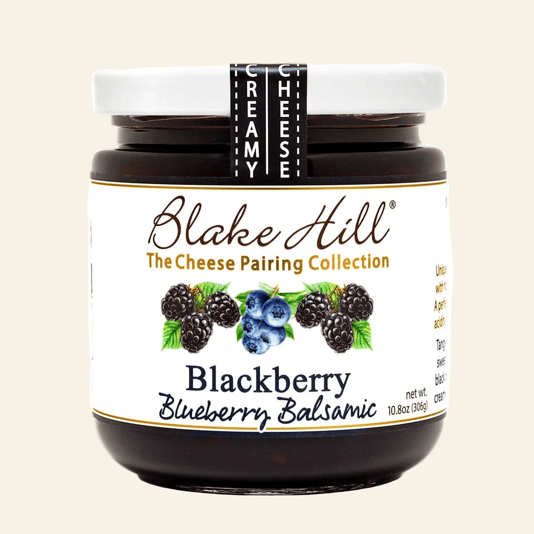 Jar of Blake Hill Blackberry Blueberry Balsamic on a white background