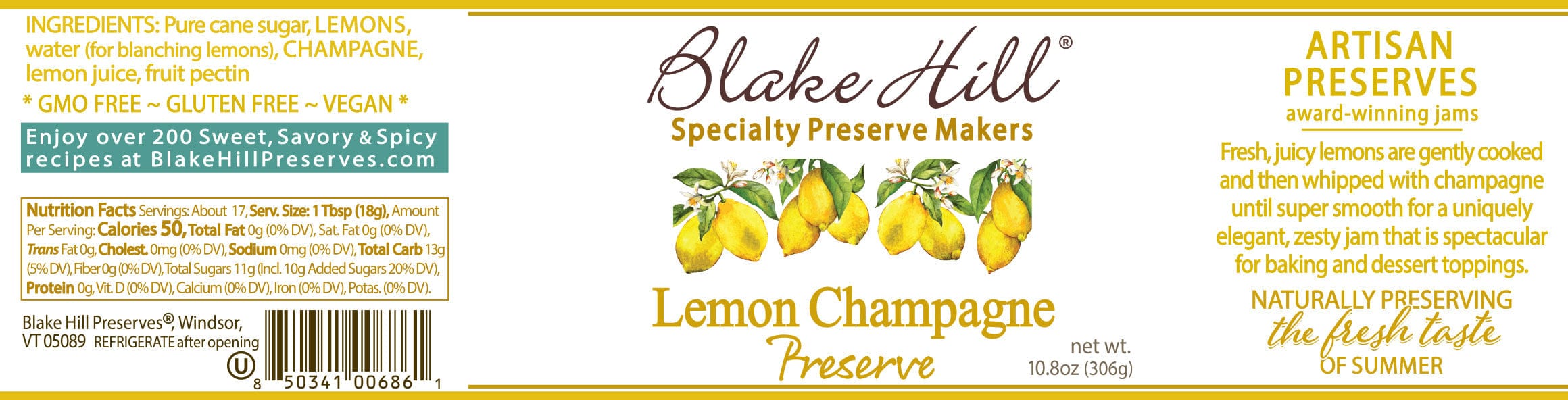 Blake Hill Preserves jam Lemon Champagne Jam
