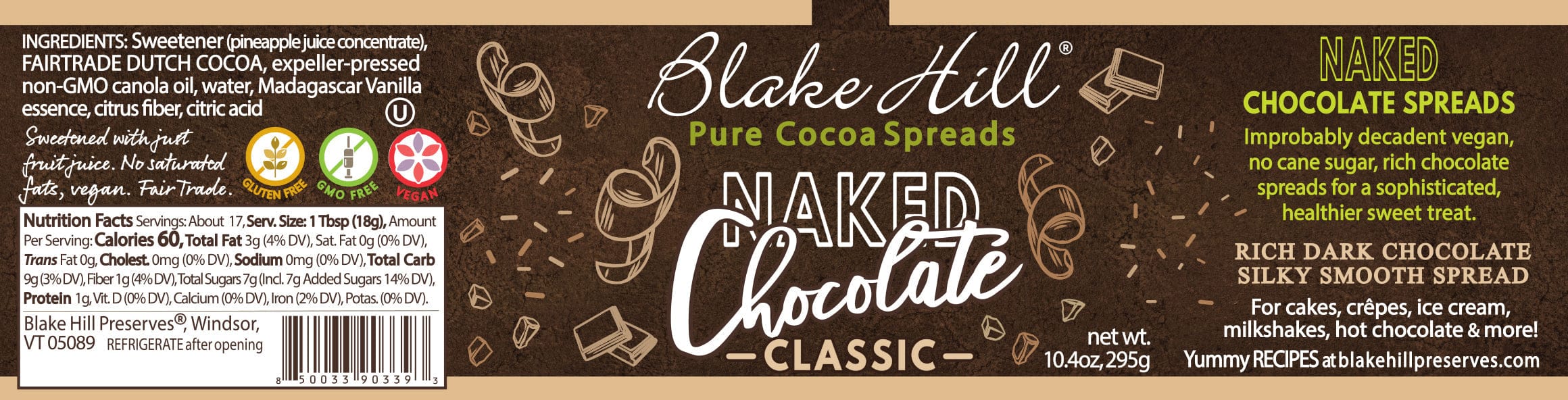 Blake Hill Preserves jam Naked Classic Chocolate Spread
