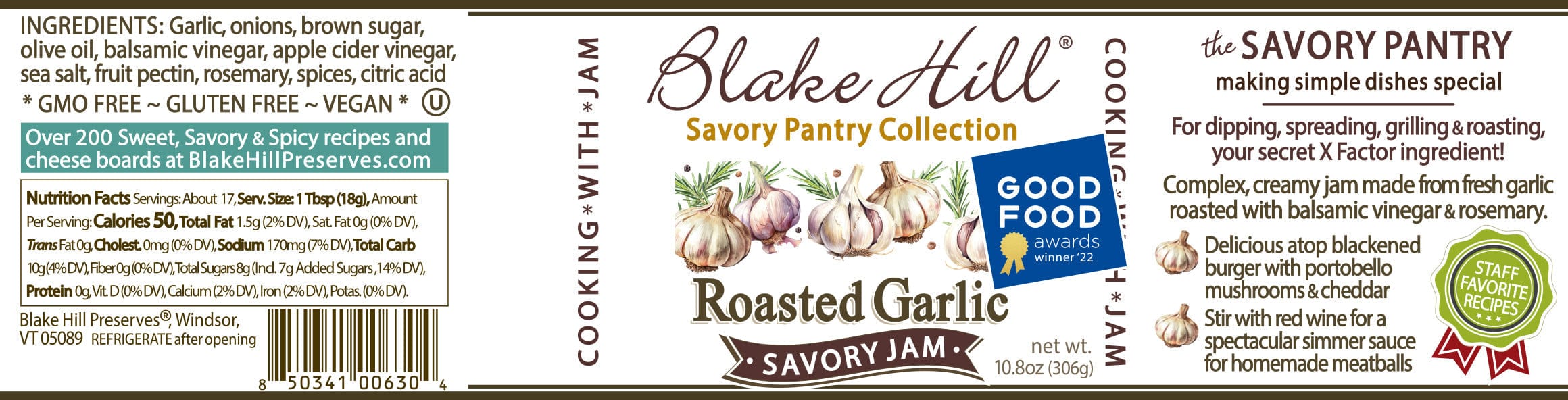 Blake Hill Preserves jam Roasted Garlic Savory Jam