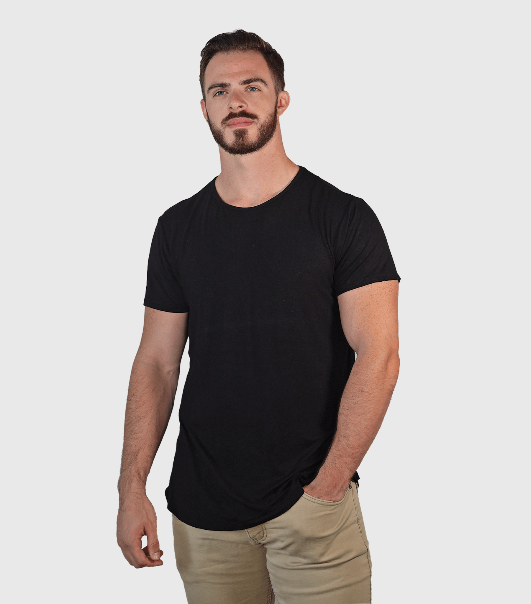 Bamtech Shirt Bamboo Swift Curve-Hem T-Shirt - Sandstone