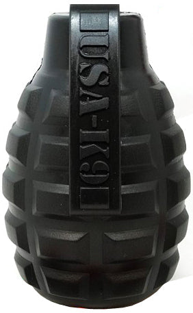 USA-K9 Grenade Shaped eDispenser Durable Dog Chew Toy &amp; Treat Dispenser - Army Green