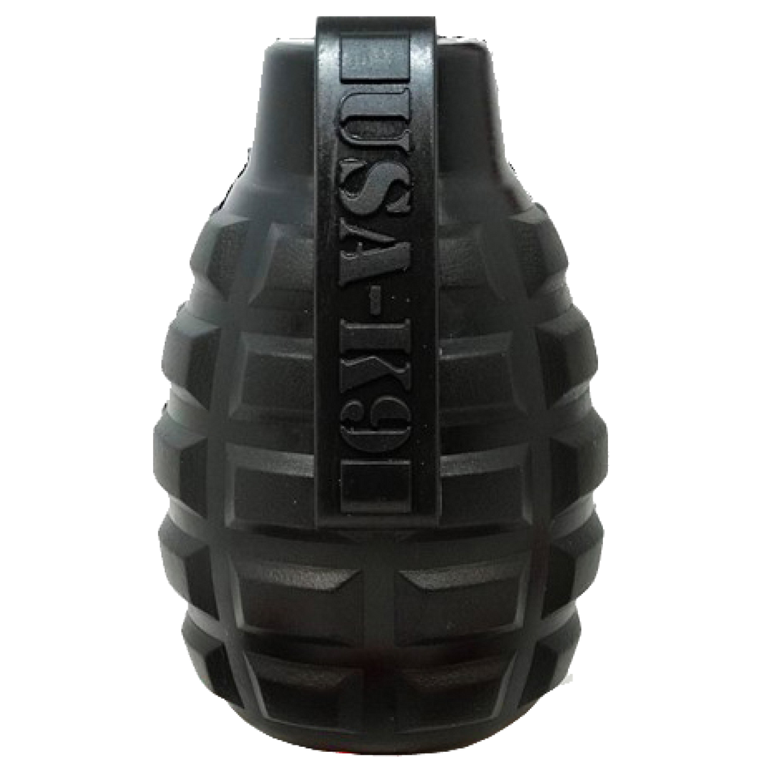 USA-K9 Grenade Shaped eDispenser Durable Dog Chew Toy &amp; Treat Dispenser - Magnum Black