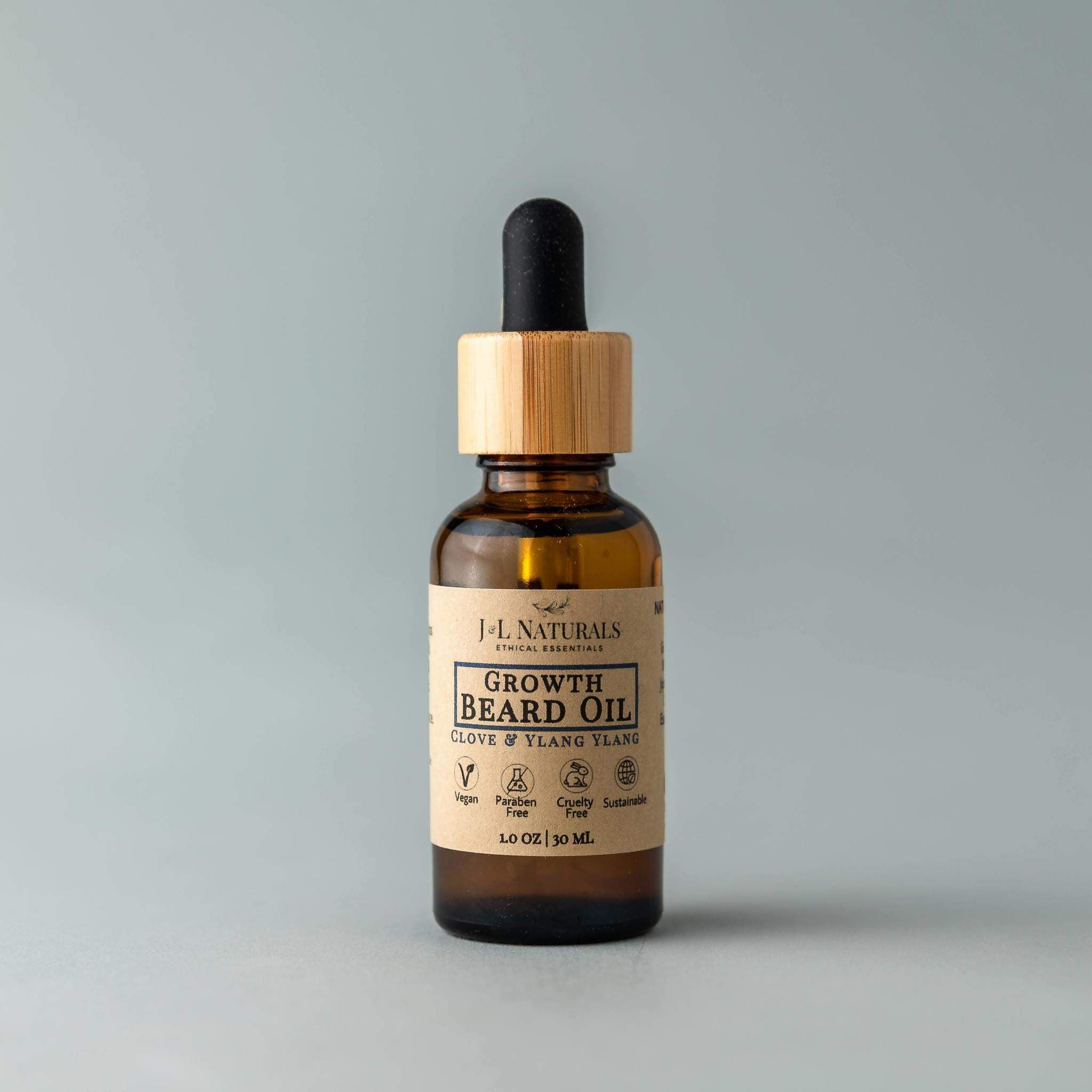 J&amp;L Naturals Beard Oil Growth / Ylang Ylang &amp; Clove Beard Oil