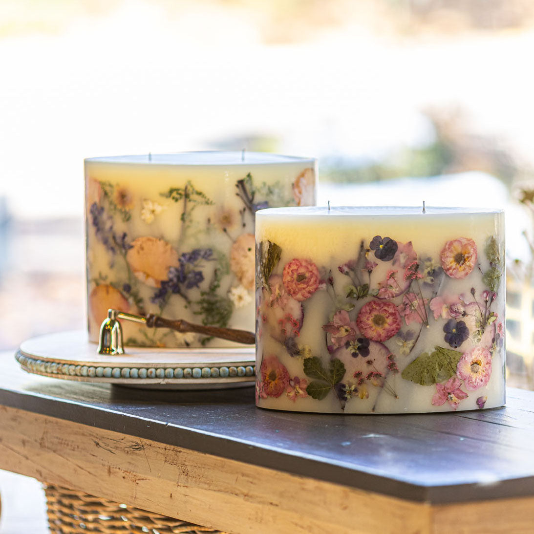 Centerpiece Botanical Candle - Blushing Rosewood