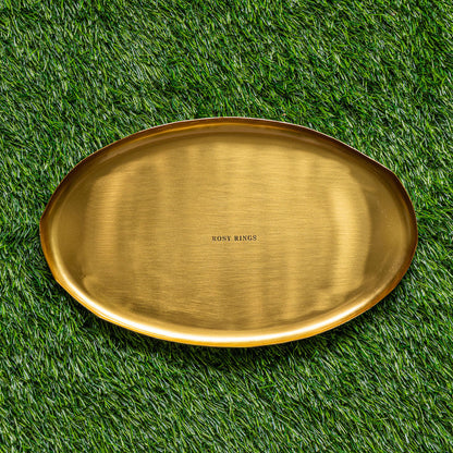Gold Centerpiece Botanical Candle Plate