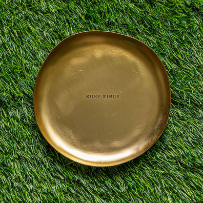 Gold Accent &amp; Signature Botanical Candle Plate