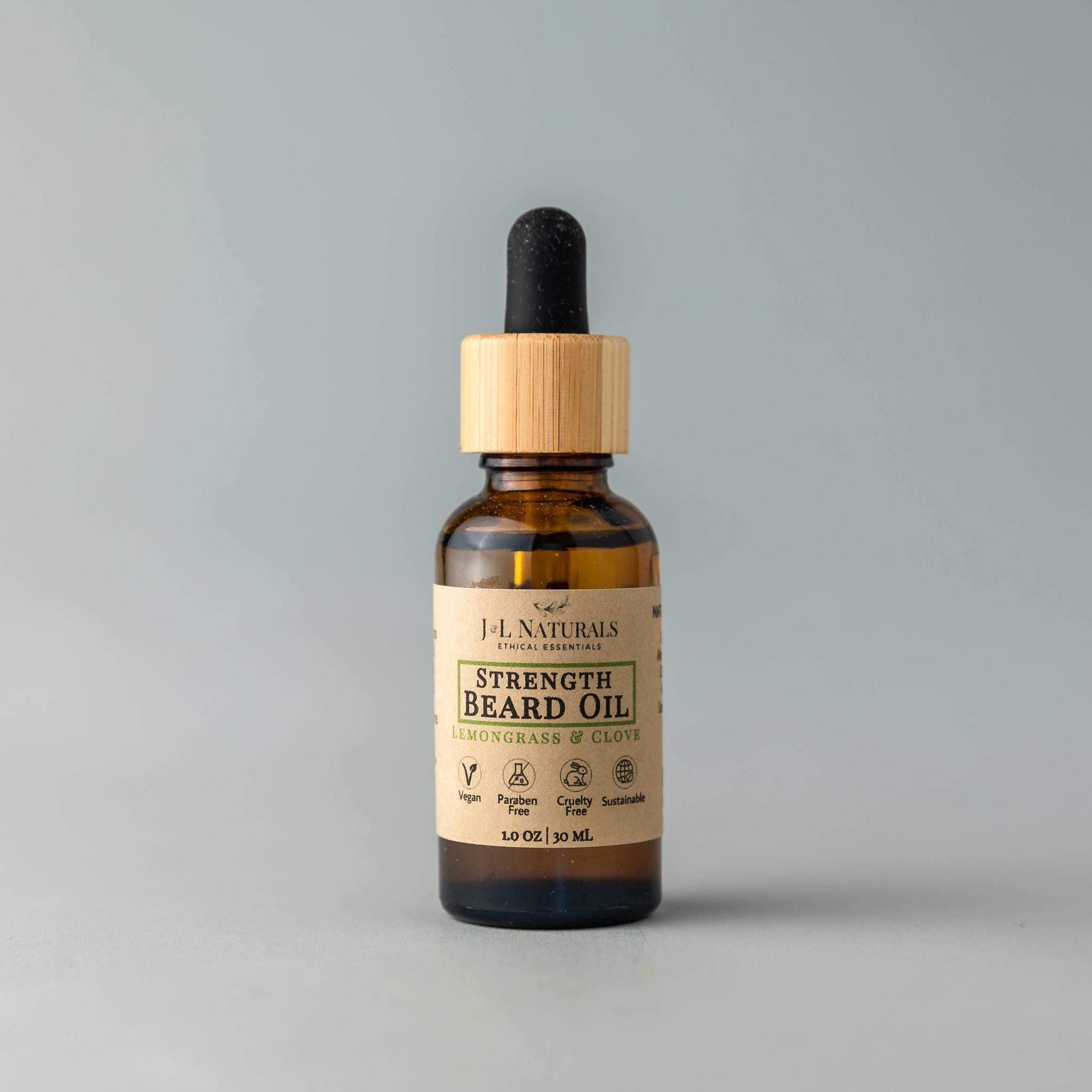 J&amp;L Naturals Beard Oil Strength / Lemongrass &amp; Clove Beard Oil