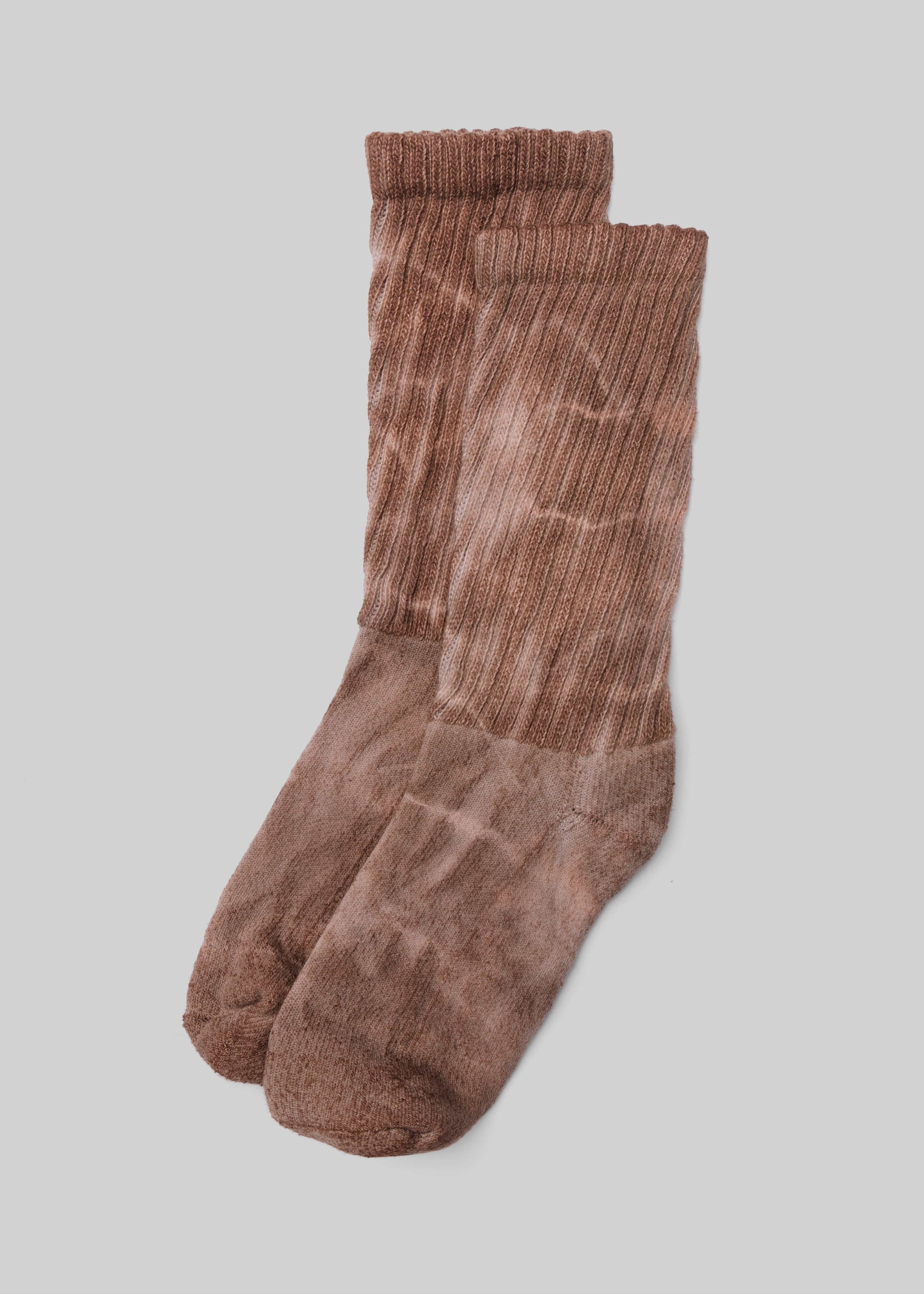 American Trench Socks tan / universal fit Natural-Dyed Retro Crew