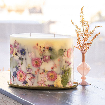 Gold Centerpiece Botanical Candle Plate