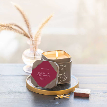 Accent Tin Candle - Blushing Rosewood