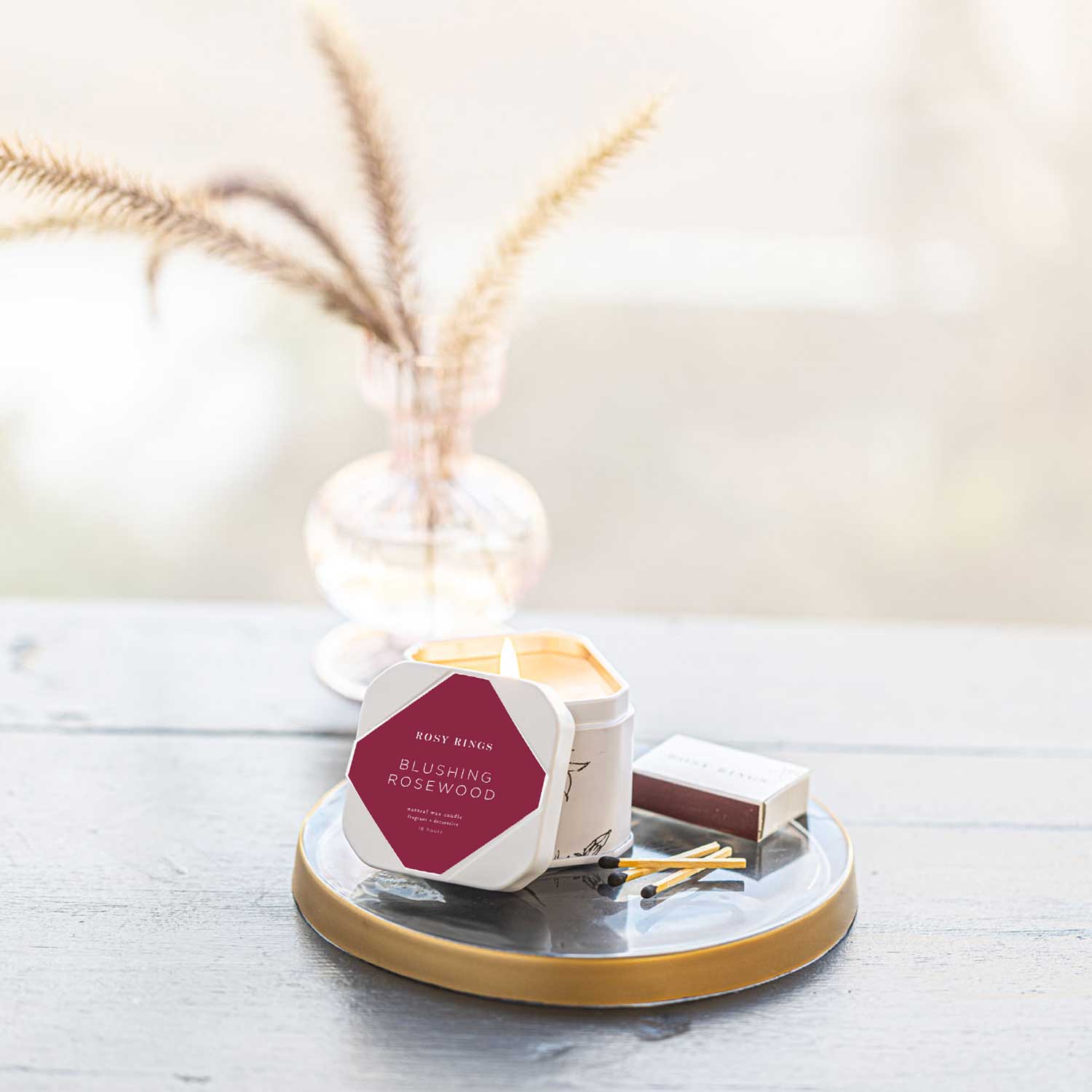 Petite Tin Candle - Blushing Rosewood