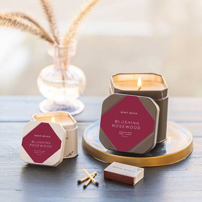 Accent Tin Candle - Blushing Rosewood