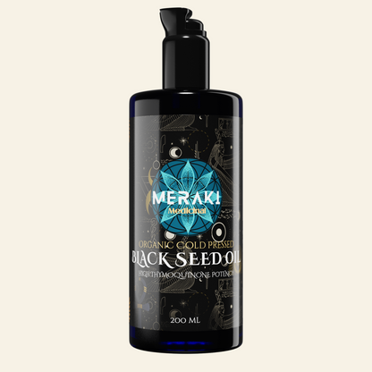 High Potency Cold-Pressed Organic Black Seed Oil with 3% Thymoquinone