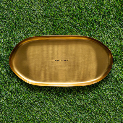 Gold Statement Botanical Candle Plate