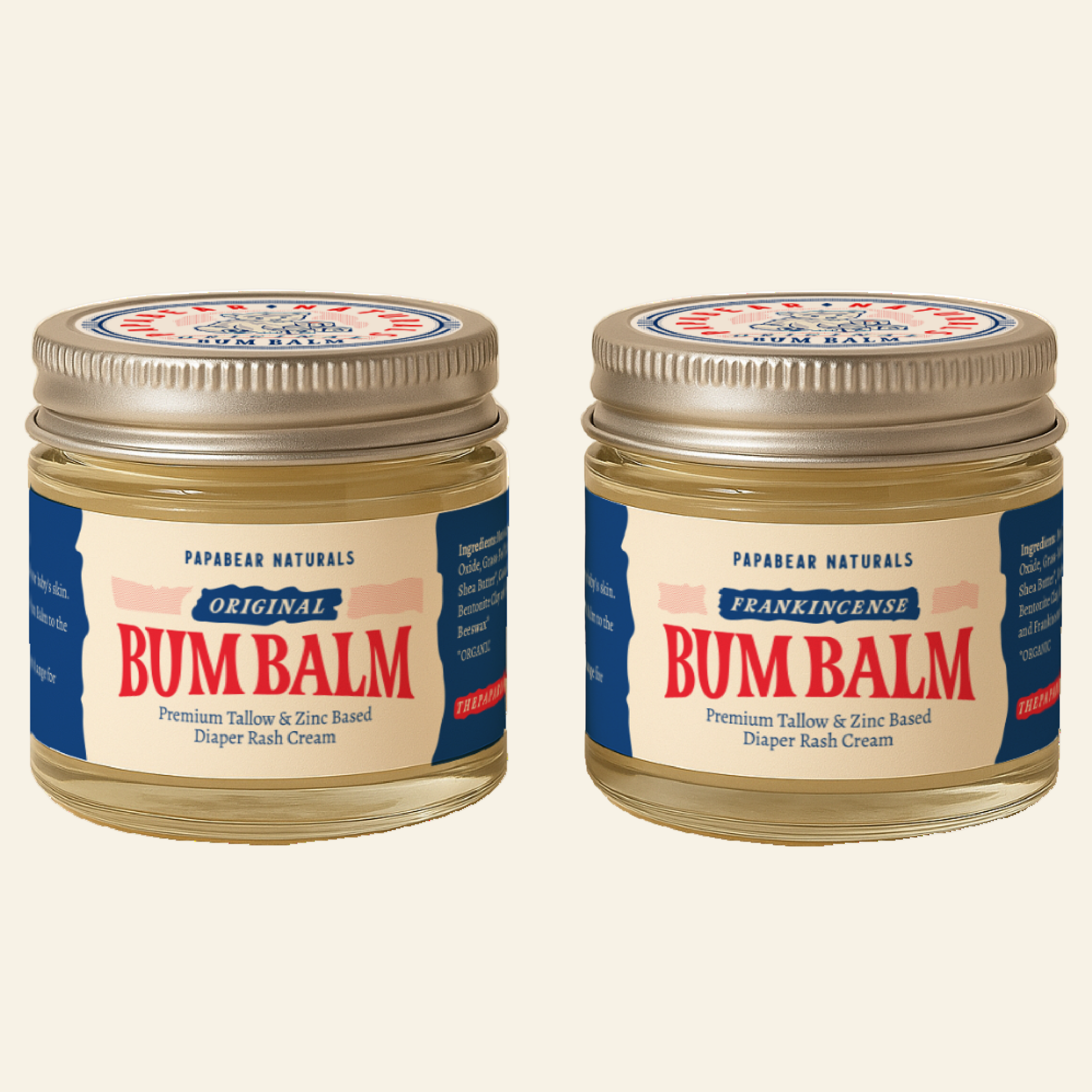 PapaBear Naturals Bum Balm - 2 oz (2 Pack)