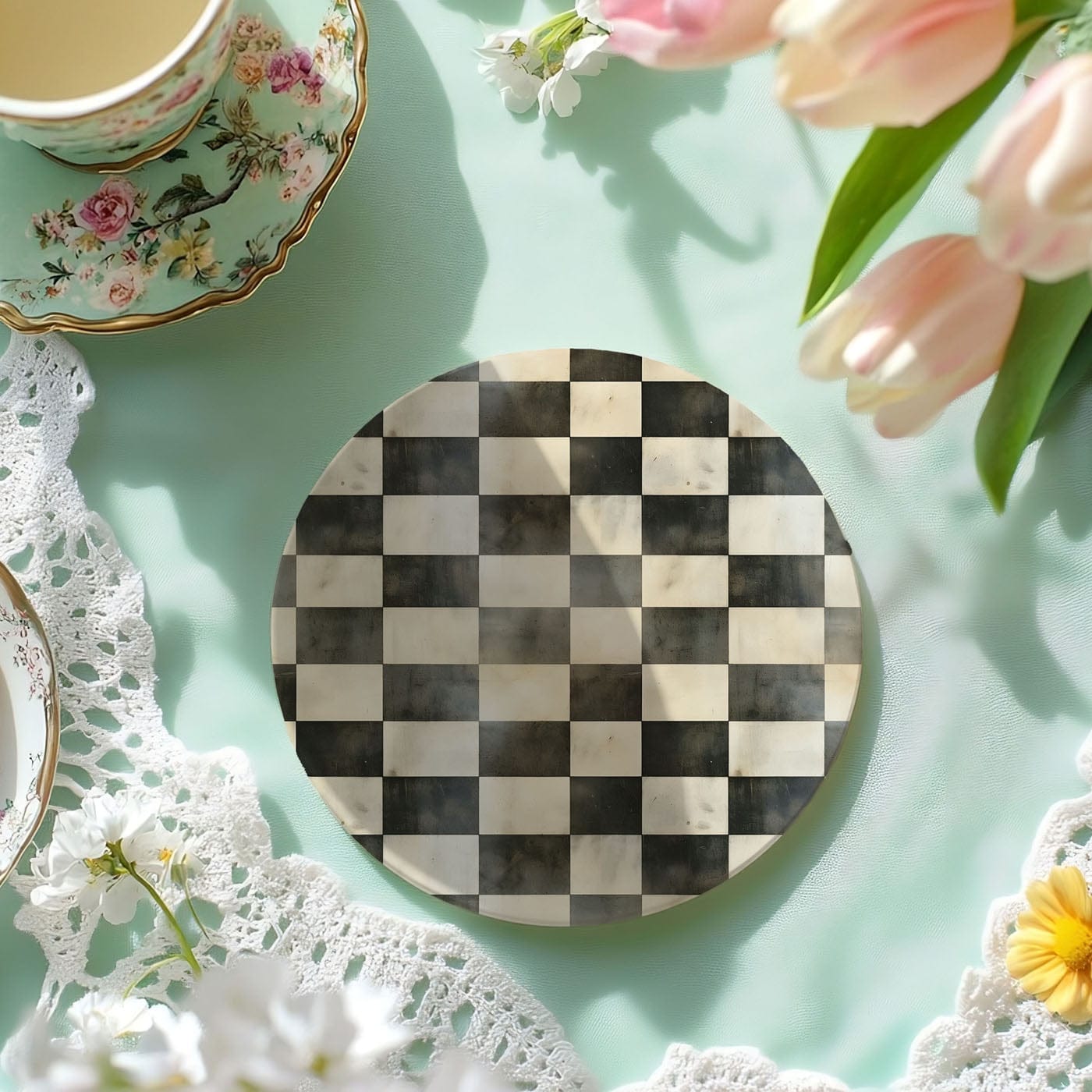 Gia Roma Coaster Courtly Check Coasters