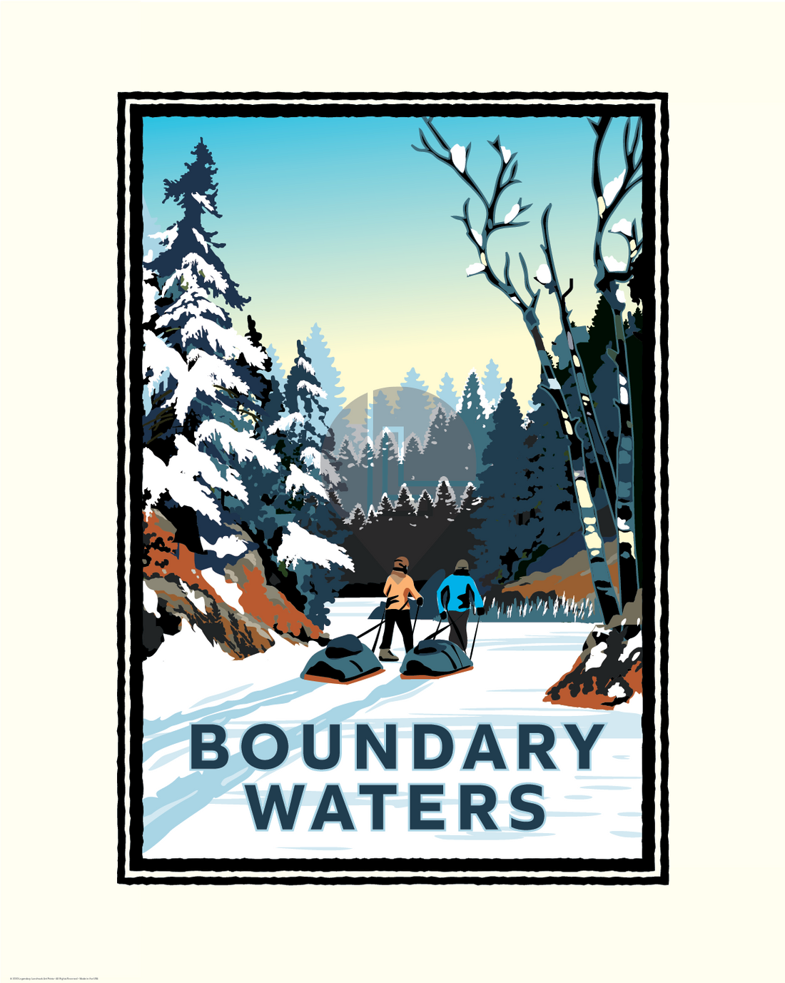 Landmark MN | Boundary Waters Winter Art Print - My American Goods