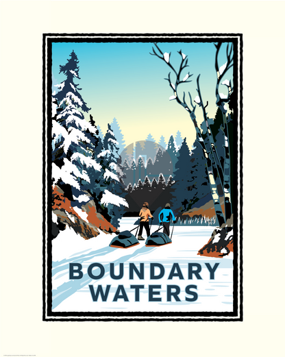 Landmark MN | Boundary Waters Winter Art Print - My American Goods