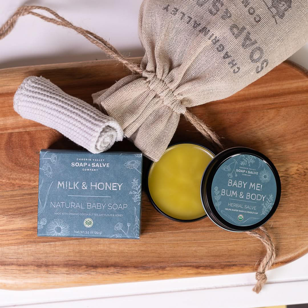 Chagrin Valley Soap &amp; Salve Gift Baby Bundle Bundle: Baby Me! Organic Skin Care Bundle