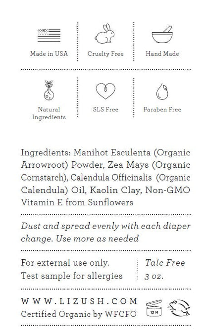 ORGANIC BABY POWDER - Talc Free - My American Goods