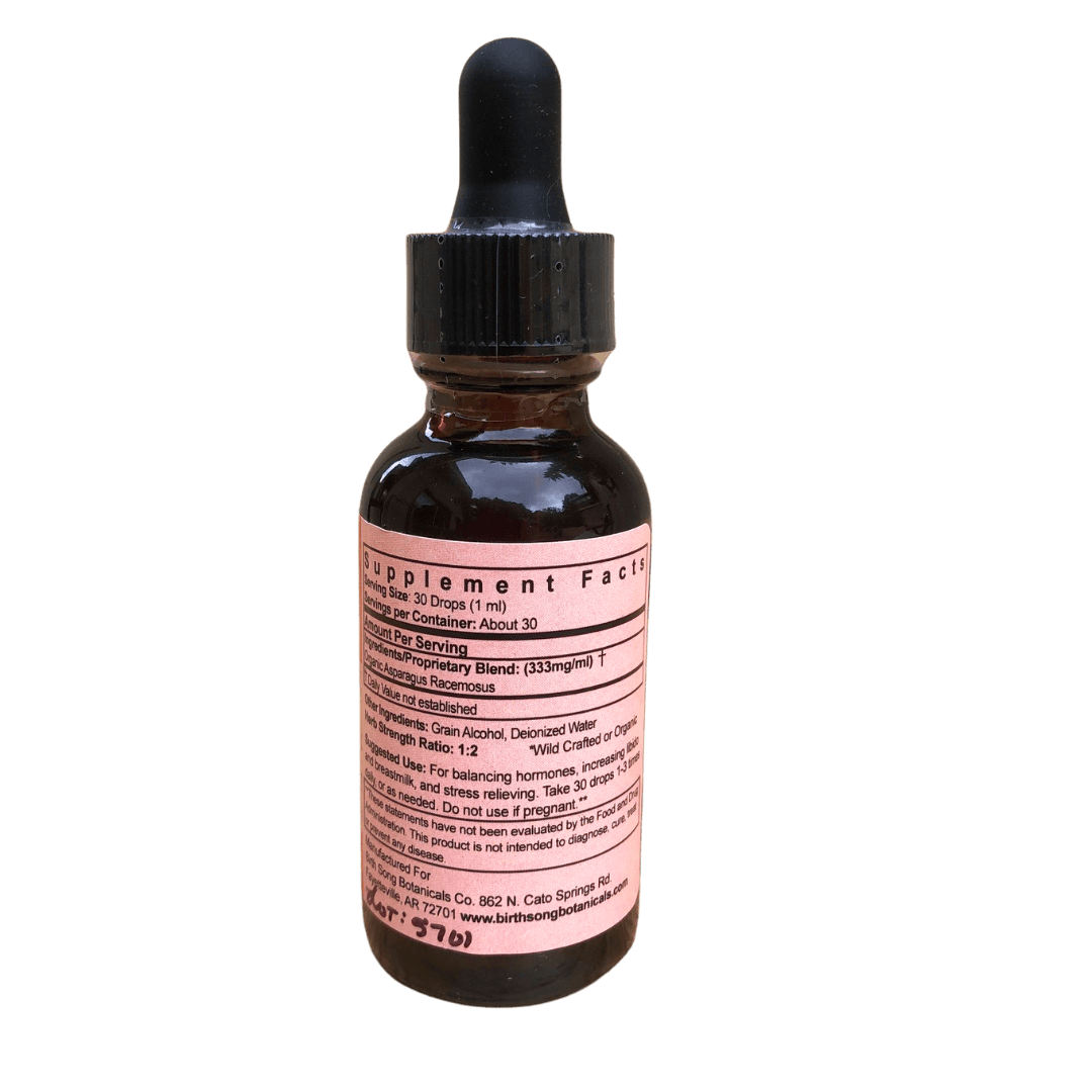Birth Song Botanicals Co. Tinctures Shatavari Root Tincture Herbal Supplement 1 oz