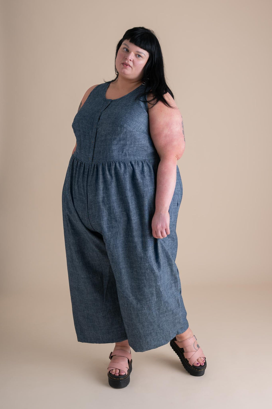 Backyard Jumpsuit in Indigo Chambray