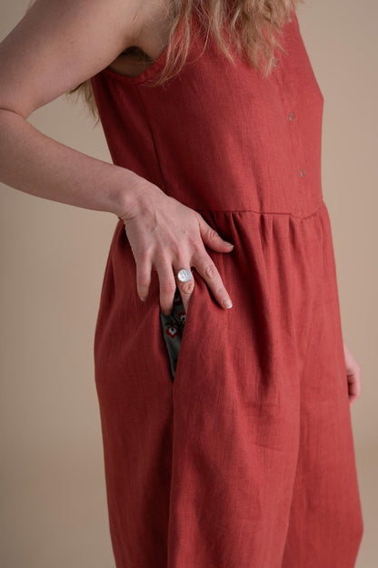 Backyard Jumpsuit in Paprika