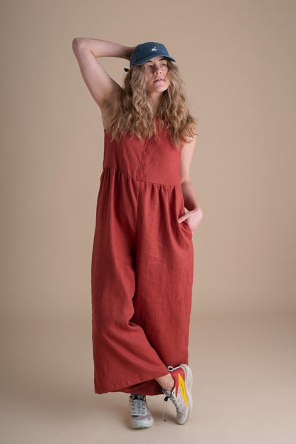 Backyard Jumpsuit in Paprika