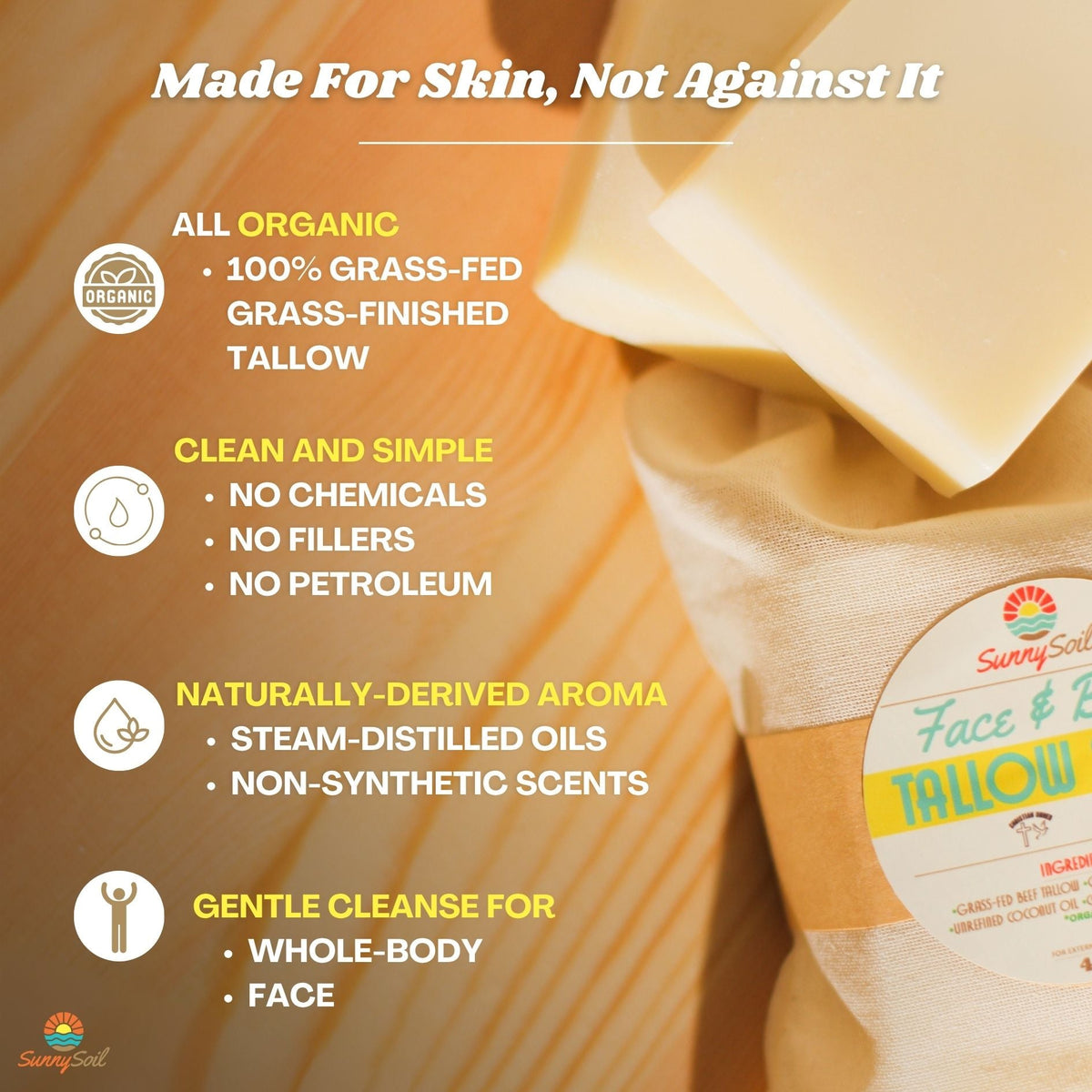 Face &amp; Body Tallow Soap Bar