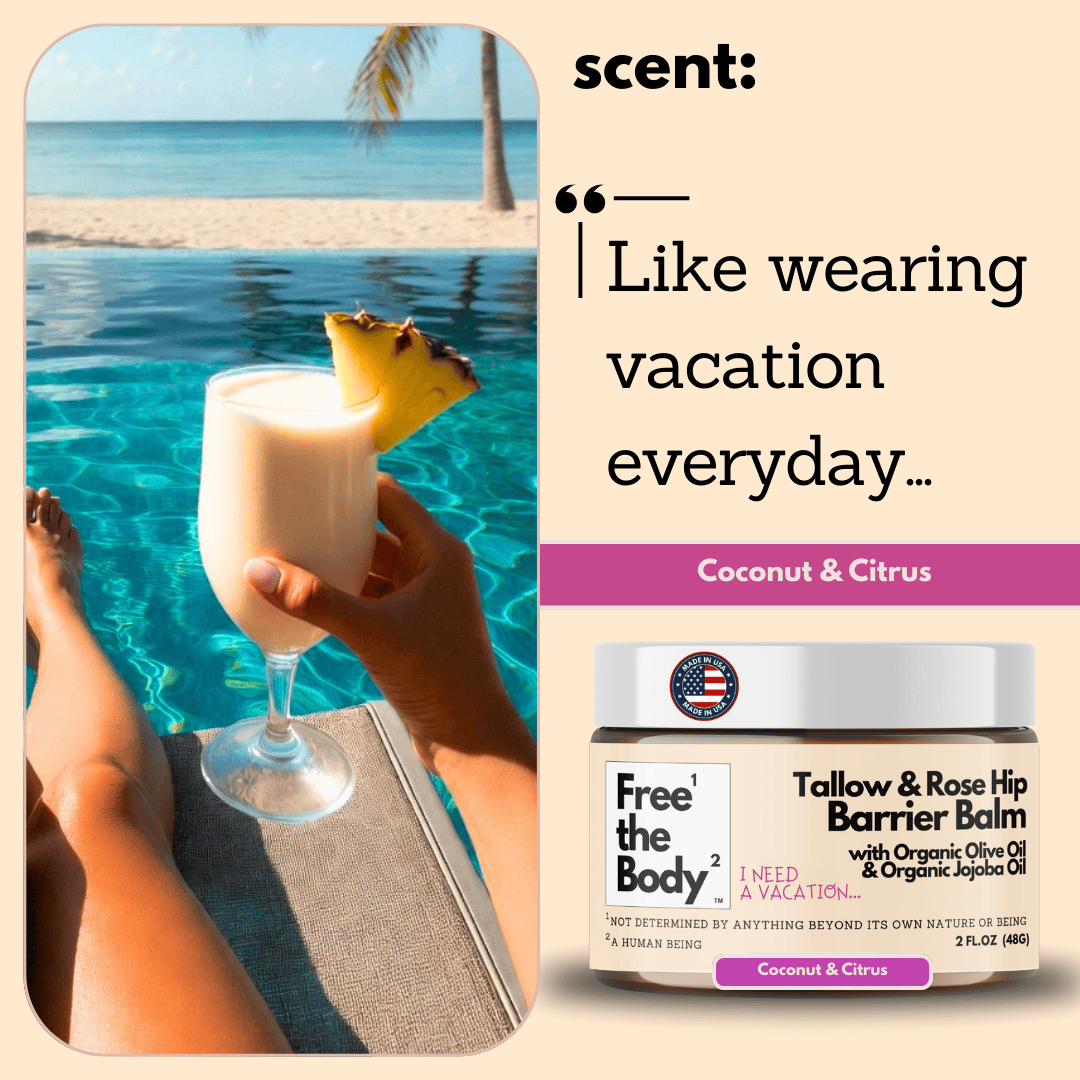 Free the Body Co. Moisturizers Tallow and Rose Hip Barrier Balm with Beeswax, Small Batch, 2oz