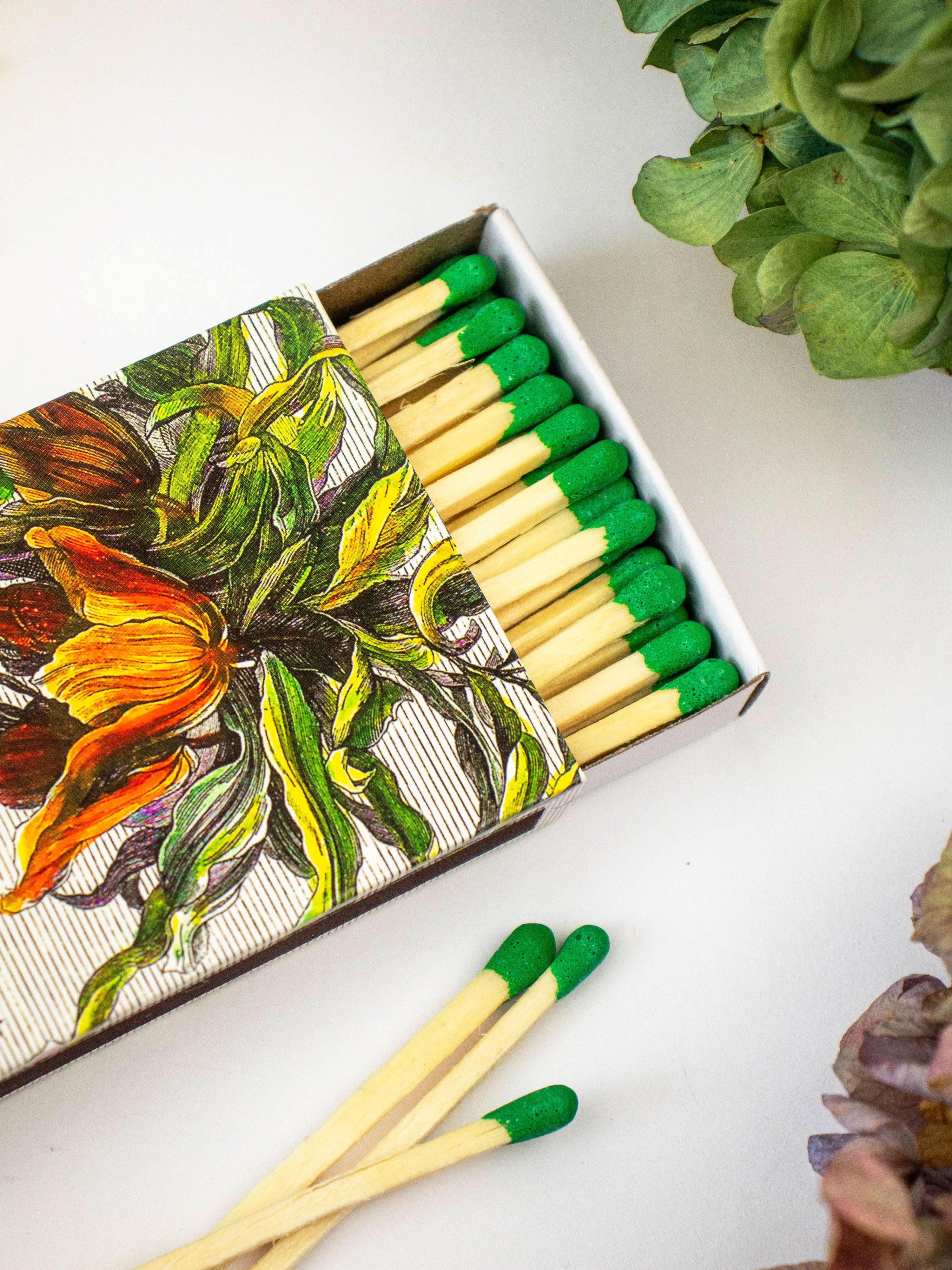Ash &amp; Rose matches Basket of Flowers Opulent Designer Matchbox