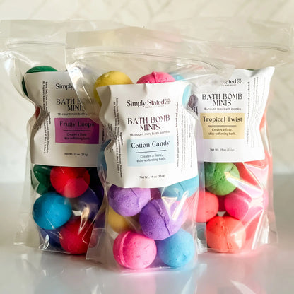 Simply Stated Creations Bath Bombs Cotton Candy Bath Bomb Minis (18-count)